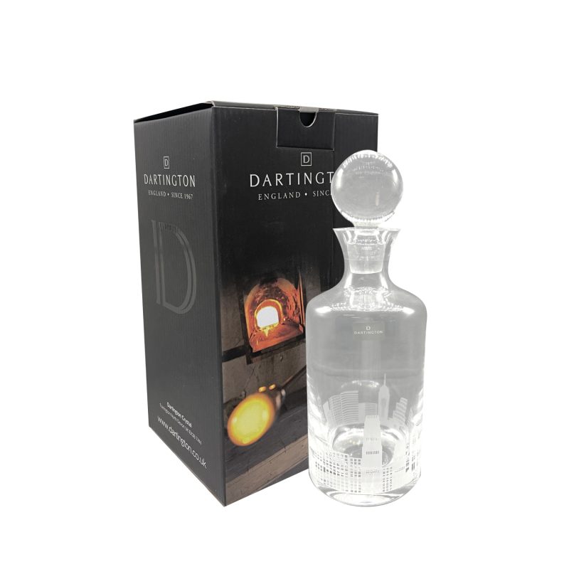 Dartington Sandblasted Decanter And Stopper Hong Kong Skyline (Single)