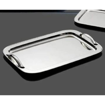 Zanetto Oval Tray 'Italia' 49x35cm With Handles Silver Plated