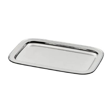 Zanetto Rectangular Tray 'Italia' 45x32cm Silver Plated