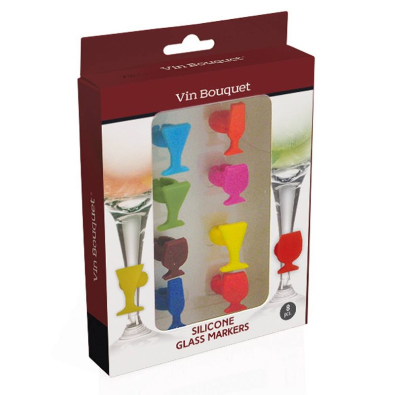 Vin Bouquet Glass Markers Cheers 8 pcs